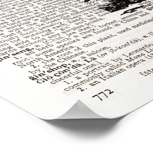 Giraffe dictionary Art Poster (Hoek)