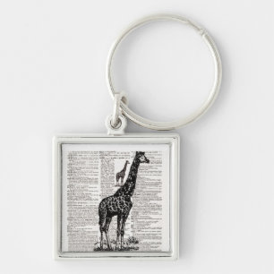 Giraffe dictionary Art Sleutelhanger