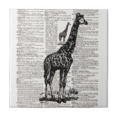 Giraffe dictionary Art Tegeltje (Voorkant)
