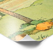 Giraffe die Acacia-bladeren eet, geïllustreerd Foto Afdruk (Hoek)