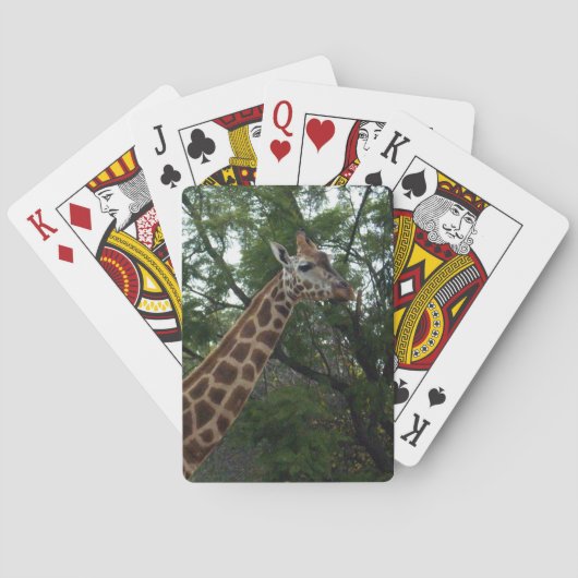 Giraffe die door parklands rolt, pokerkaarten (Achterkant)