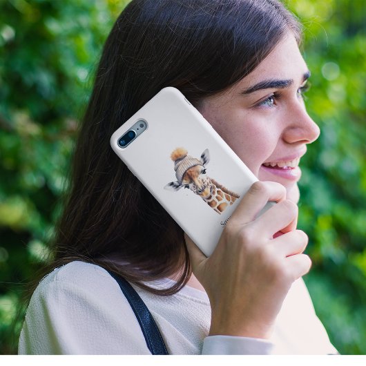 Giraffe die het pet van de winter aanpasbaar Poste Case-Mate iPhone Case