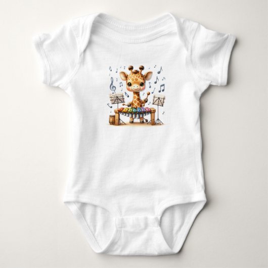 Giraffe die muziek speelt romper (Voorkant)