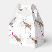 Giraffe die Safari-dieren met een partij bij de ov Bedankdoosjes (Achterkant)