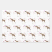 Giraffe die Safari-dieren met een partij bij de ov Inpakpapier Vel (Voorkant)