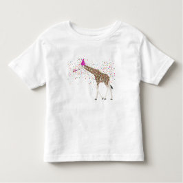 Giraffe die Safari-dieren met een partij bij de ov Kinder Shirts