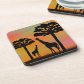 Giraffe dier bier onderzetter (Linkerzijde)
