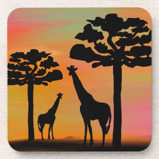 Giraffe dier bier onderzetter (Voorkant)