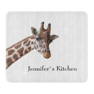 Giraffe Dier Gepersonaliseerde naam Snijplank