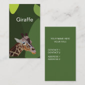 Giraffe Dier Illustratie Visitekaartje (Voorkant / Achterkant)