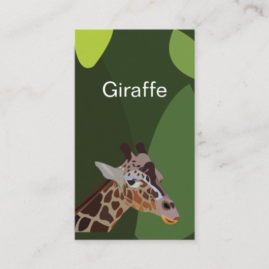 Giraffe Dier Illustratie Visitekaartje (Voorkant)