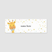 Giraffe, dier naamplaatje (Voorkant)