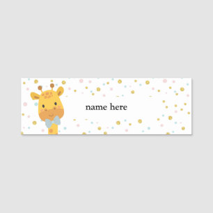 Giraffe, dier naamplaatje