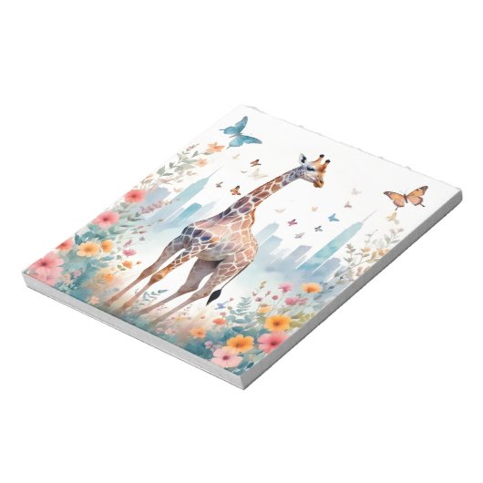 Giraffe  Dier Natuur Milieu Stad Kunst Notitieblok (Linkerzijde)