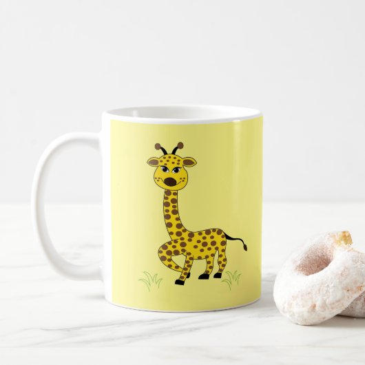 Giraffe Dier Schattig Koffiemok (Met donut)