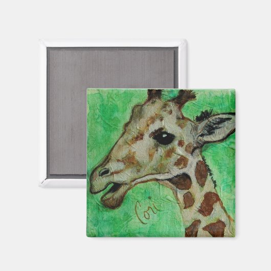 Giraffe Dier Wildlife Art Magnet (Voorkant / Achterkant)
