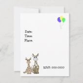 Giraffe dierdag uitnodiging (Achterkant)