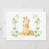 Giraffe Dieren Baby shower Kaart (Achterkant)