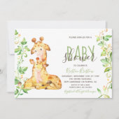 Giraffe Dieren Baby shower Kaart (Voorkant)