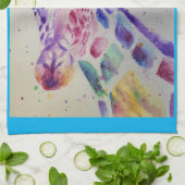 Giraffe dierenliefde jullie vrouwen noemen kunstth theedoek (Gevouwen)