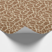 Giraffe - Dierenprinter Tan Brown Design Cadeaupapier (Hoek)