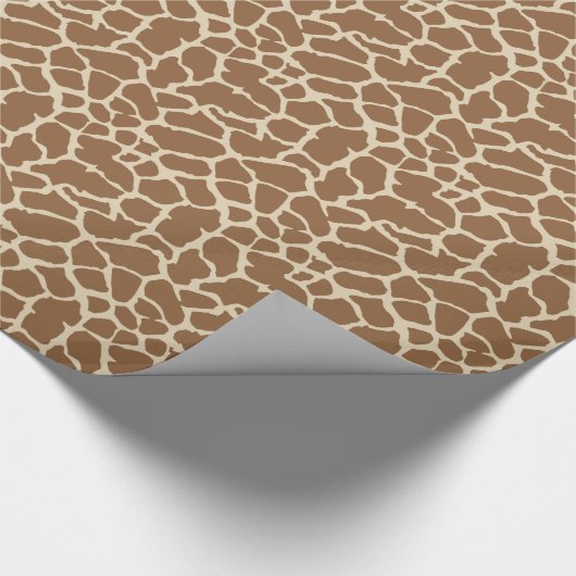 Giraffe - Dierenprinter Tan Brown Design Cadeaupapier (Hoek)