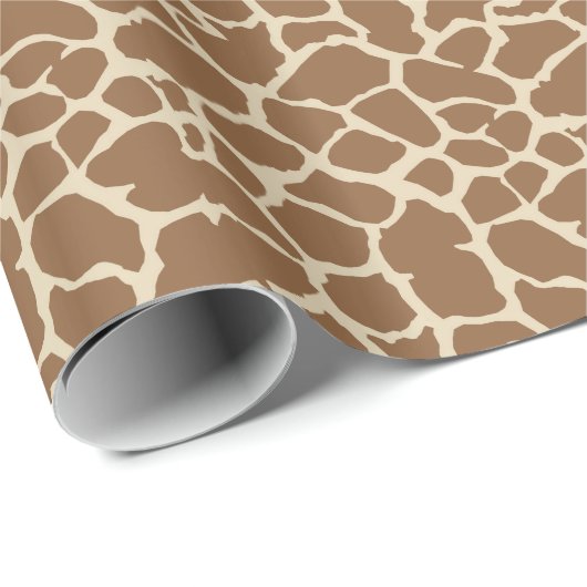 Giraffe - Dierenprinter Tan Brown Design Cadeaupapier (Rol Hoek)