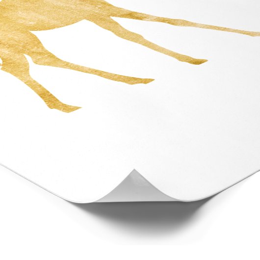 Giraffe, Dierenstijl, Safari-stijl, poster van pad (Hoek)