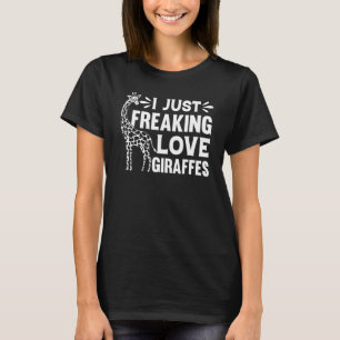 Giraffe Dierentuin Dier Giraffe Ik Hou gewoon van T-shirt