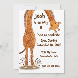 Giraffe, dierentuindieren Verjaardag, Kaart