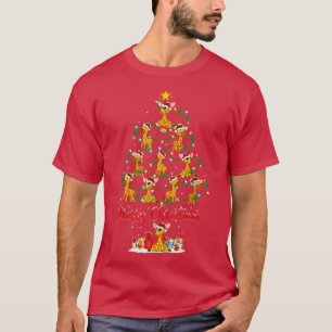 Giraffe Dierenvriend Matching Santa Giraffe T-shirt