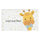 Giraffe , dierlijk naambadge (Voorkant)