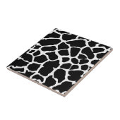 Giraffe - Dierlijke afdruk zwart en wit ontwerp Tegeltje (Zijkant)