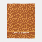 Giraffe dierlijke huid fleece deken (Voorkant)