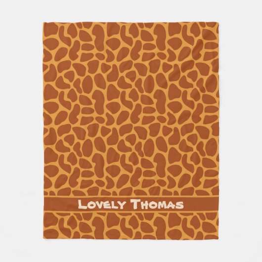 Giraffe dierlijke huid fleece deken (Voorkant)