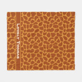 Giraffe dierlijke huid fleece deken (Voorkant (Horizontaal))