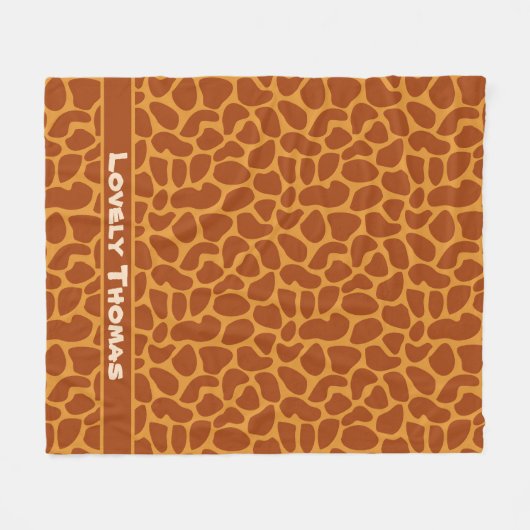 Giraffe dierlijke huid fleece deken (Voorkant (Horizontaal))