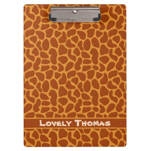 Giraffe dierlijke huid klembord (Voorkant)