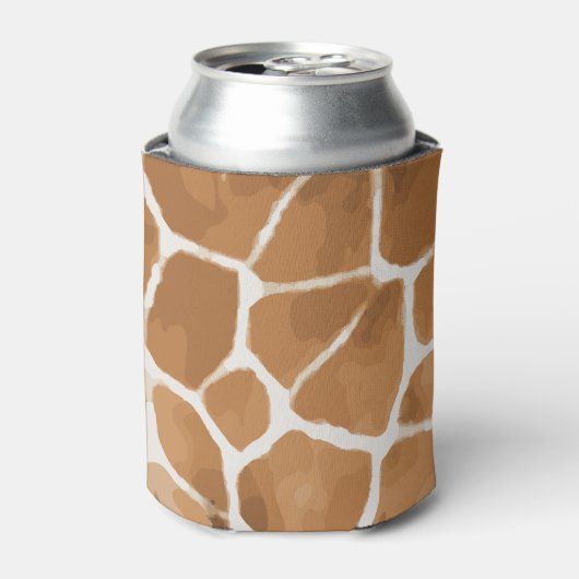 Giraffe dierpatroon blikjeskoeler (Blikje Voorkant)
