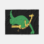 Giraffe Dinosaur Hug Love Dino Animals Safari Hall Fleece Deken (Voorkant (Horizontaal))