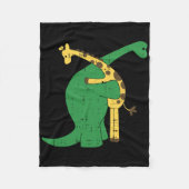 Giraffe Dinosaur Hug Love Dino Animals Safari Hall Fleece Deken (Voorkant)