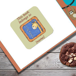 Giraffe Dit boek behoort tot Bookplate Sticker