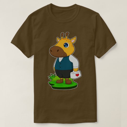 Giraffe Doctor EHBO-doos T-shirt (Design voorkant)