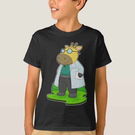 Giraffe Doctor's coat T-shirt (Voorkant)