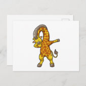 Giraffe doet Hip Hop Dance Dab Briefkaart (Voorkant / Achterkant)