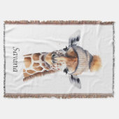 Giraffe dragen winter pet aanpasbaar deken (Voorkant)