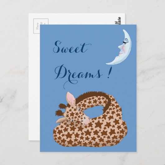 Giraffe Dreams Briefkaart (Voorkant / Achterkant)