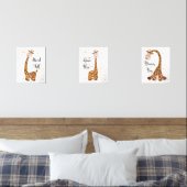 Giraffe Drie Print Set Kwekerij Kinder kunst aan d (Slaapkamer)