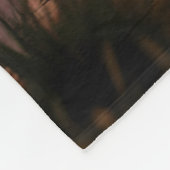 Giraffe drinkt water in African Cosmic Sunset Fle Fleece Deken (Hoek)