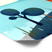 Giraffe Droom | Dieren Nursery Kunst Poster (Hoek)